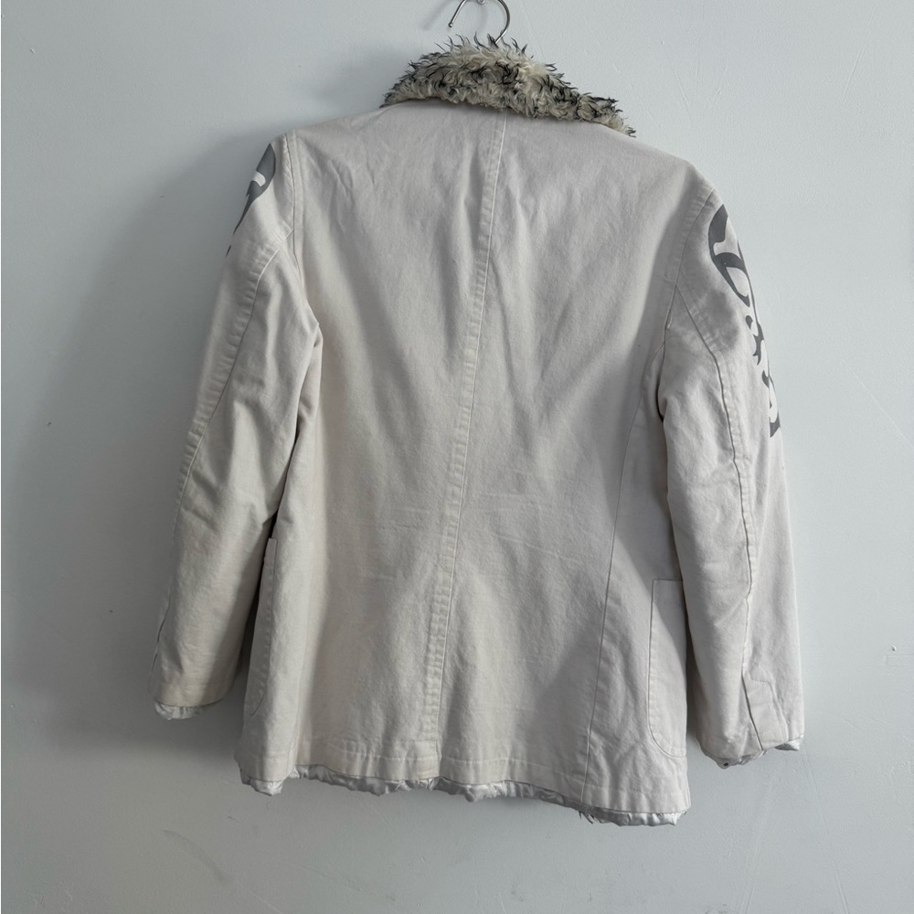 Rare Y2K White Fur-Lined Jacket - Picture 3 of 3